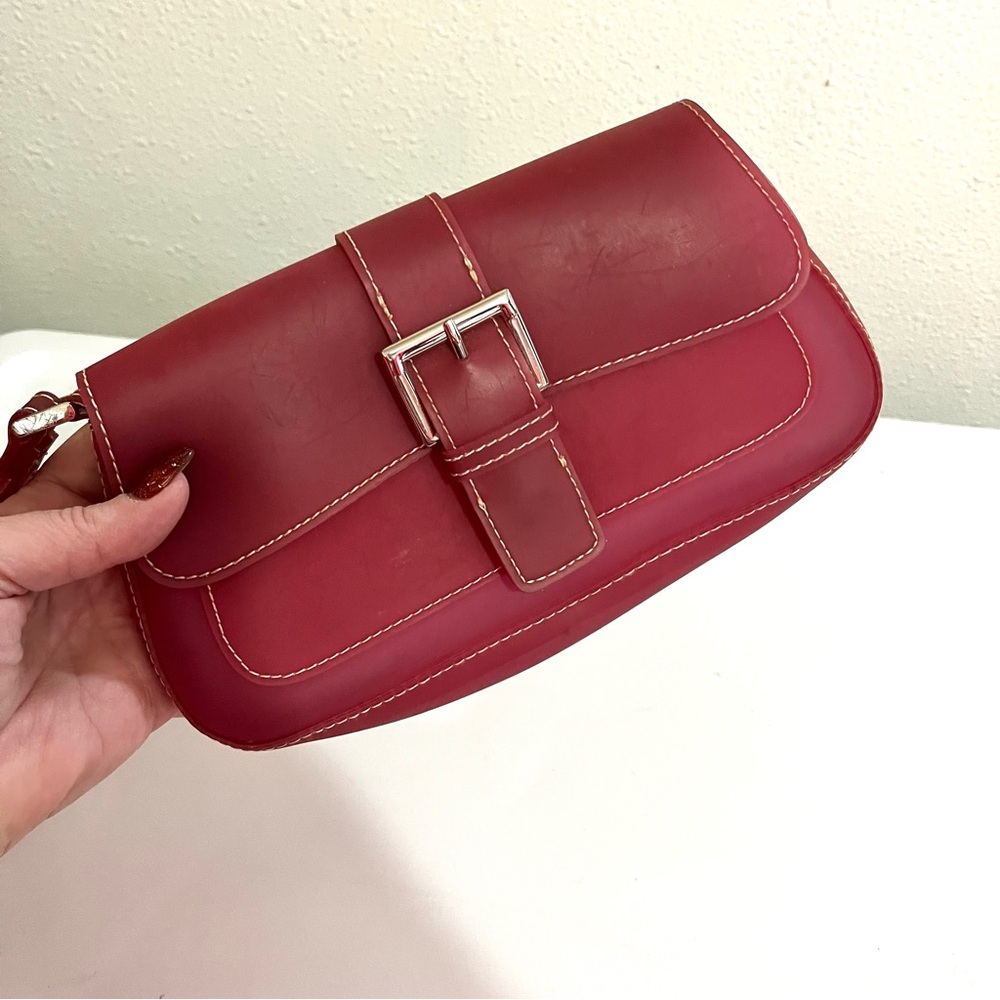 Vintage Y2K Liz Claiborne pink jelly wristlet bag purse clutch